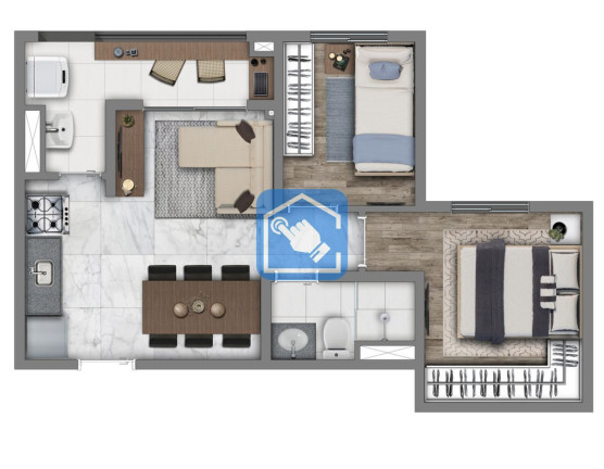 Imagem Apartamento com 2 Quartos à Venda, 40 m² em Jardim Santo Antoninho - São Paulo