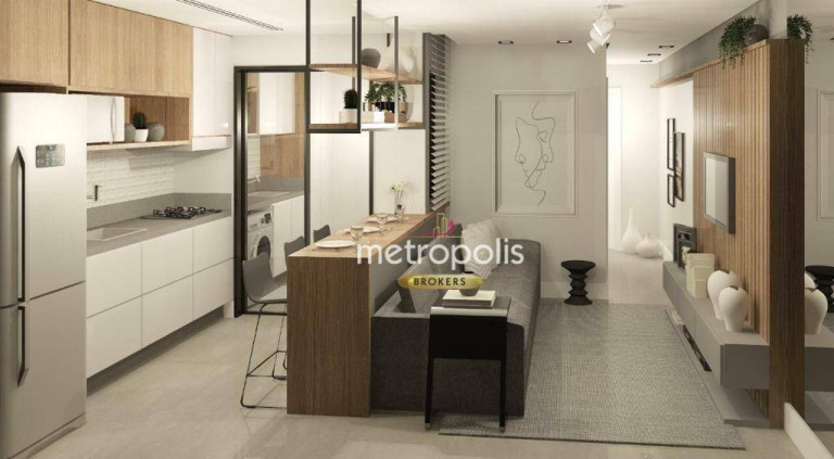 Imagem Apartamento com 2 Quartos à Venda, 56 m² em Vila Metalúrgica - Santo André