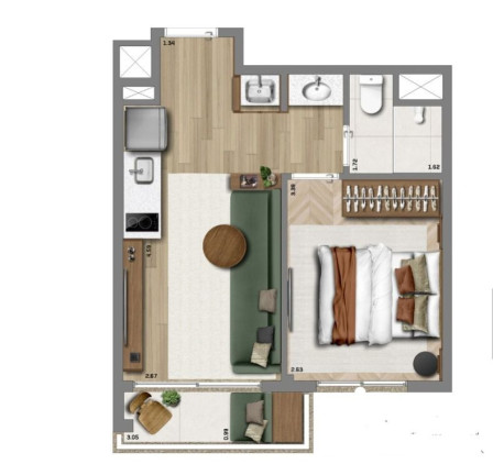 Imagem Apartamento com 1 Quarto à Venda, 31 m² em Butantã - São Paulo