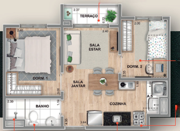 Imagem Apartamento com 2 Quartos à Venda, 42 m² em Ferreira - São Paulo Imagem Apartamento com 2 Quartos à Venda, 42 m² em Ferreira - São Paulo