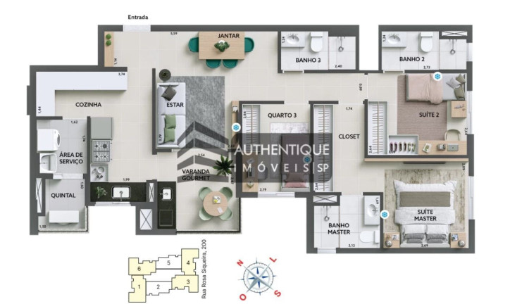 Imagem Apartamento com 3 Quartos à Venda, 93 m² em Campestre - Santo André Imagem Apartamento com 3 Quartos à Venda, 93 m² em Campestre - Santo André