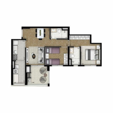 Imagem Apartamento com 2 Quartos à Venda, 69 m² em Vila Leopoldina - São Paulo