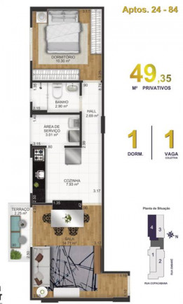 Imagem Apartamento com 1 Quarto à Venda, 49 m² em Guilhermina - Praia Grande