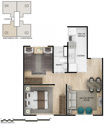 Imagem Apartamento com 1 Quarto à Venda, 38 m² em Jardim Recanto Verde - São Paulo