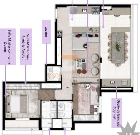 Imagem Apartamento com 2 Quartos à Venda, 60 m² em Santo Amaro - São Paulo