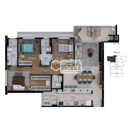 Imagem Apartamento com 3 Quartos à Venda, 111 m² em Agronômica - Florianópolis Imagem Apartamento com 3 Quartos à Venda, 111 m² em Agronômica - Florianópolis