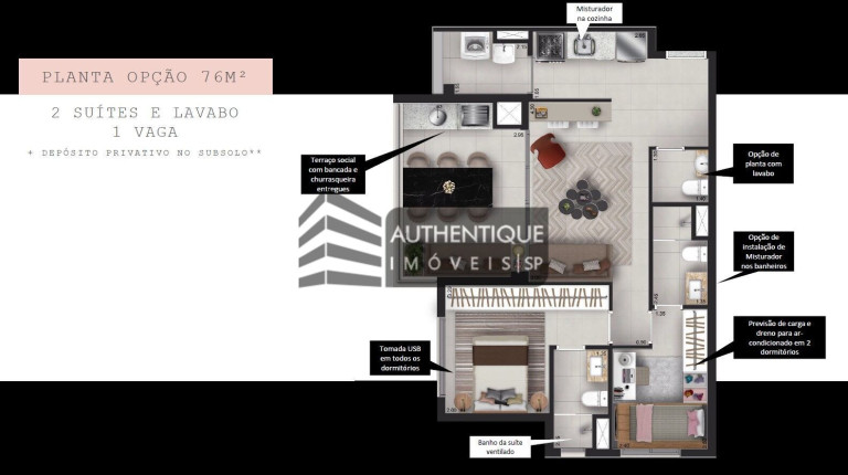 Imagem Apartamento com 2 Quartos à Venda, 79 m² em Butantã - São Paulo Imagem Apartamento com 2 Quartos à Venda, 79 m² em Butantã - São Paulo