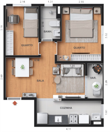 Imagem Imóvel com 2 Quartos à Venda, 43 m² em Todos Os Santos - Rio De Janeiro