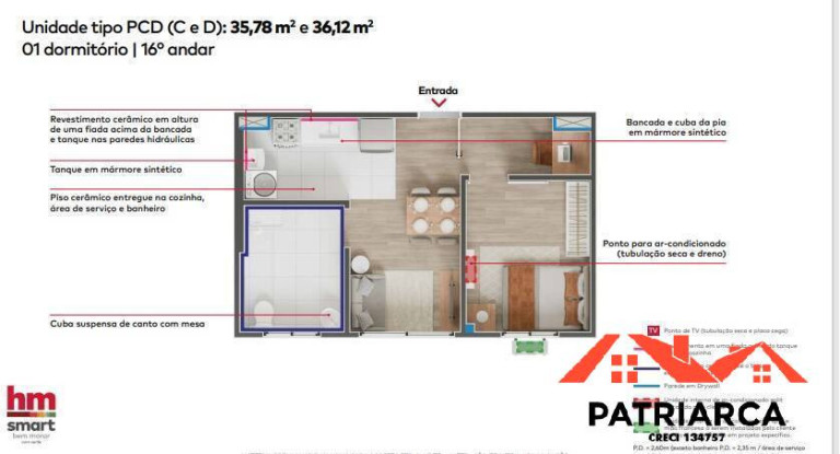 Imagem Apartamento com 2 Quartos à Venda, 35 m² em Residencial Fazenda Lagoa - Campinas