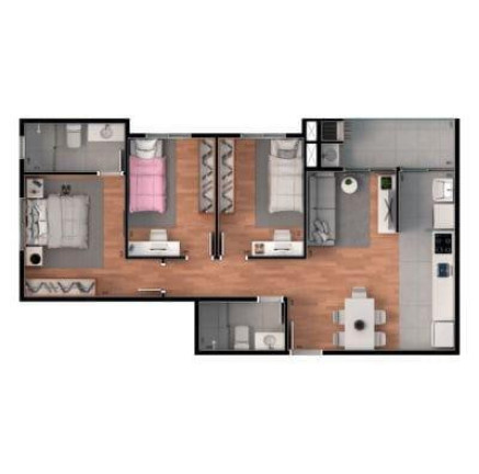 Imagem Apartamento com 3 Quartos à Venda, 66 m² em Santa Cândida - Curitiba Imagem Apartamento com 3 Quartos à Venda, 66 m² em Santa Cândida - Curitiba