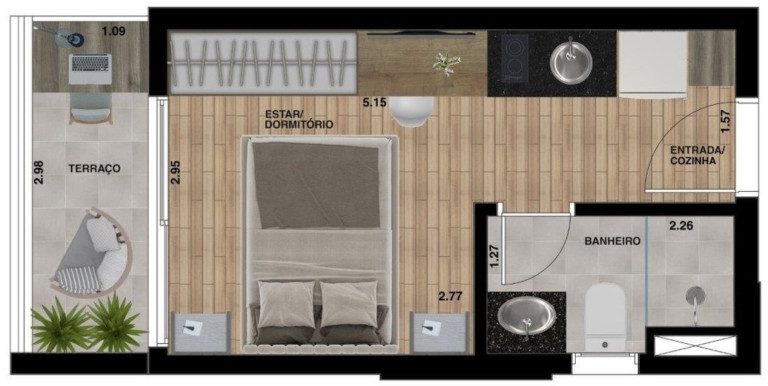 Imagem Imóvel com 1 Quarto à Venda, 20 m² em Paraíso - São Paulo Imagem Imóvel com 1 Quarto à Venda, 20 m² em Paraíso - São Paulo