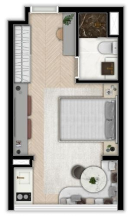 Imagem Imóvel com 1 Quarto à Venda, 31 m² em Alto Da Boa Vista - São Paulo
