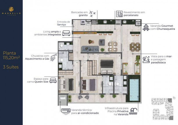 Imagem Apartamento com 2 Quartos à Venda, 70 m² em Tenório - Ubatuba Imagem Apartamento com 2 Quartos à Venda, 70 m² em Tenório - Ubatuba
