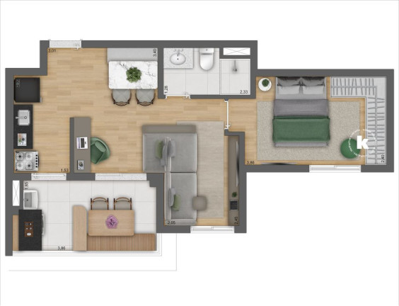 Imagem Apartamento com 2 Quartos à Venda, 45 m² em Cursino - São Paulo