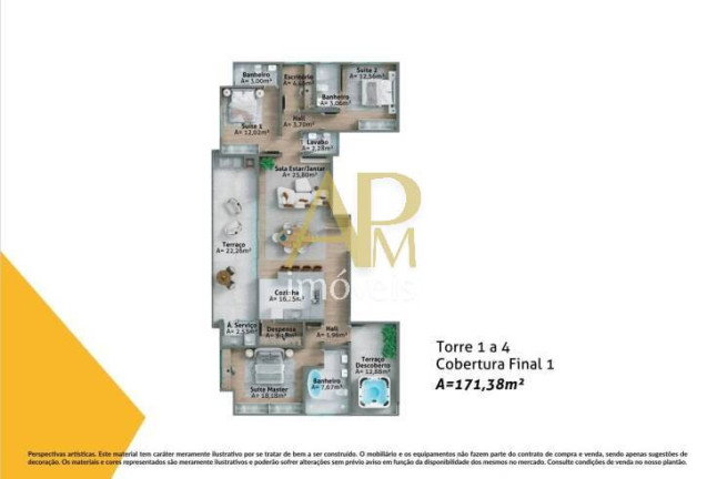 Imagem Apartamento com 3 Quartos à Venda, 172 m² em Centro - Biguaçu Imagem Apartamento com 3 Quartos à Venda, 172 m² em Centro - Biguaçu