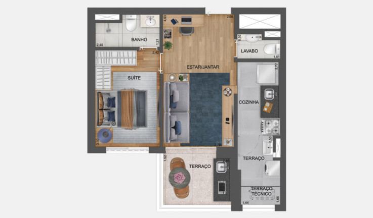 Imagem Apartamento com 1 Quarto à Venda, 47 m² em Santo Amaro - São Paulo Imagem Apartamento com 1 Quarto à Venda, 47 m² em Santo Amaro - São Paulo