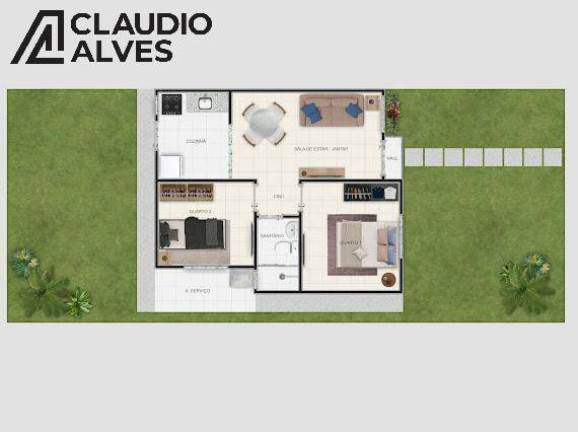 Imagem Casa de Condomínio com 2 Quartos à Venda, 50 m² em Conceição - Feira De Santana