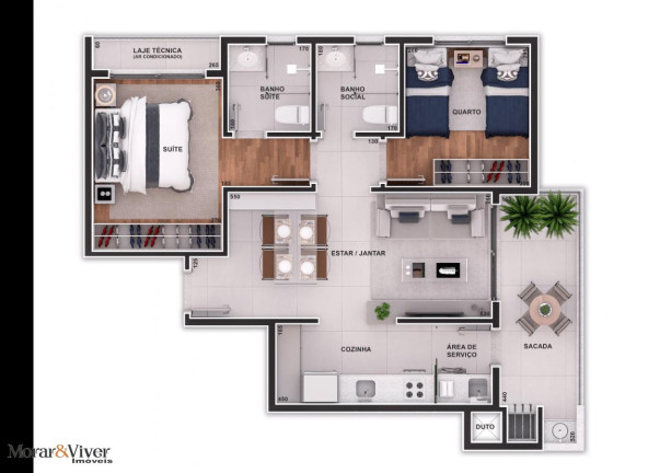 Imagem Apartamento com 2 Quartos à Venda, 69 m² em Rebouças - Curitiba