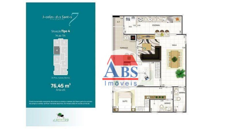 Imagem Apartamento com 2 Quartos à Venda, 76 m² em Nova Mirim - Praia Grande