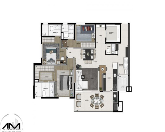 Imagem Apartamento com 2 Quartos à Venda, 117 m² em Jardim Europa - Dourados Imagem Apartamento com 2 Quartos à Venda, 117 m² em Jardim Europa - Dourados