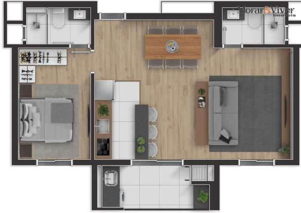 Imagem Apartamento com 2 Quartos à Venda, 57 m² em Portão - Curitiba