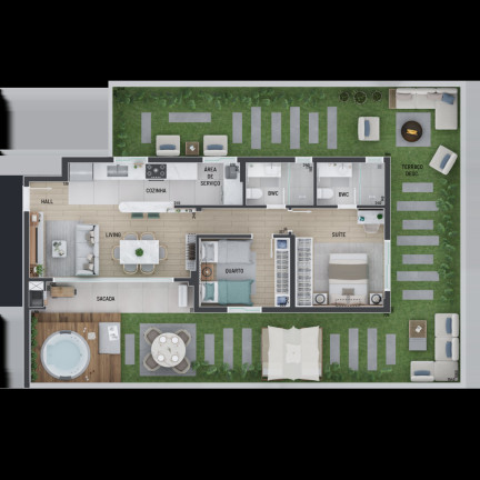 Imagem Cobertura com 2 Quartos à Venda, 147 m² em Portão - Curitiba