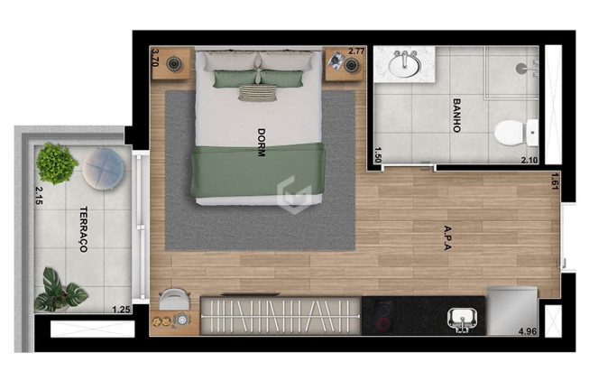 Imagem Apartamento com 1 Quarto à Venda, 25 m² em Tatuapé - São Paulo