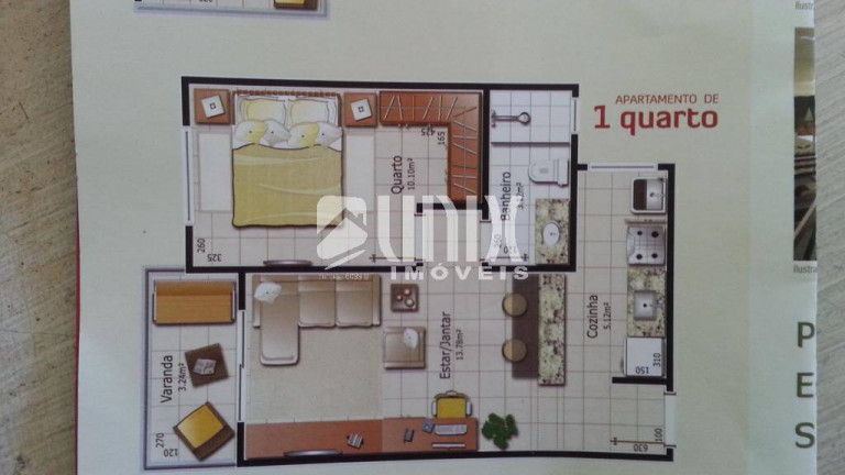 Imagem Apartamento com 1 Quarto para Alugar, 46 m² em Centro - Campos Dos Goytacazes