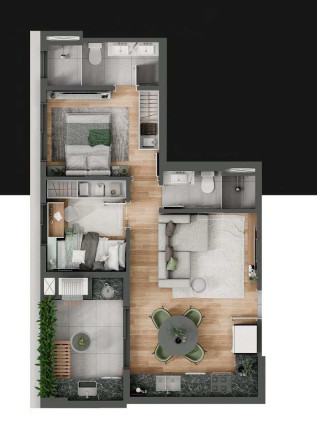 Imagem Apartamento com 2 Quartos à Venda, 65 m² em Vila Izabel - Curitiba