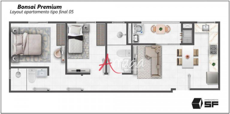 Imagem Apartamento com 2 Quartos à Venda, 57 m² em Centro - Cascavel