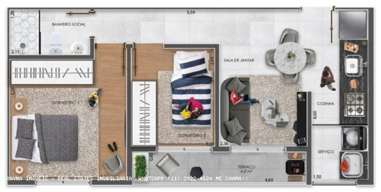 Imagem Apartamento com 1 Quarto à Venda, 36 m² em Vila Carrão - São Paulo