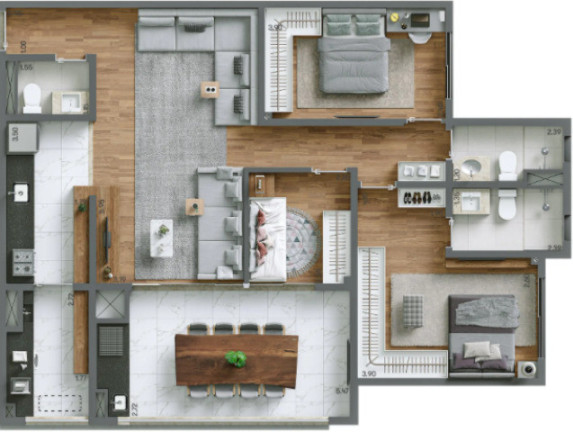 Imagem Apartamento com 3 Quartos à Venda, 125 m² em Alto Do Ipiranga - São Paulo