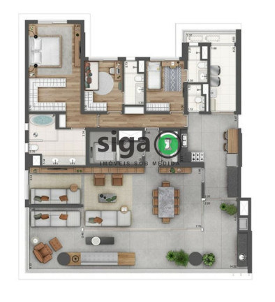 Imagem Apartamento com 4 Quartos à Venda, 210 m² em Campo Belo - São Paulo
