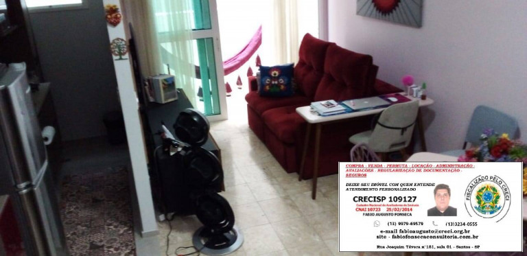 Imagem Flat com 1 Quarto à Venda, 80 m² em Gonzaga - Santos