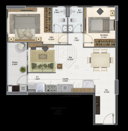 Imagem Imóvel com 3 Quartos à Venda, 111 m² em Jardim Imperador - Praia Grande