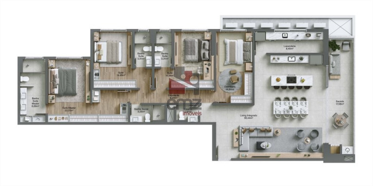 Imagem Apartamento com 3 Quartos à Venda, 199 m² em Centro - Balneário Piçarras