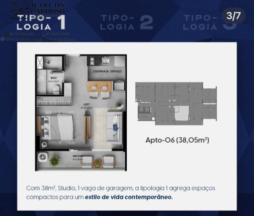Imagem Imóvel com 1 Quarto à Venda, 38 m² em Jurunas - Belém