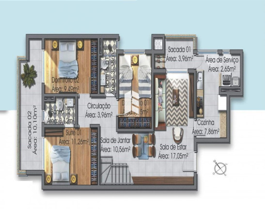 Imagem Cobertura com 4 Quartos à Venda, 210 m² em Nossa Senhora Medianeira - Santa Maria