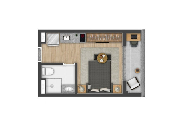 Imagem Imóvel com 1 Quarto à Venda, 24 m² em Vila Cordeiro - São Paulo