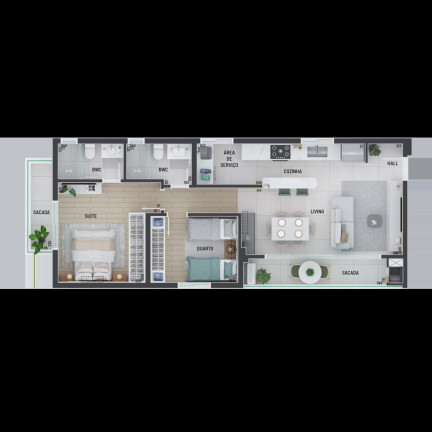 Imagem Apartamento com 2 Quartos à Venda, 73 m² em Portão - Curitiba