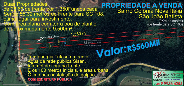 Imagem Imóvel à Venda, em Sc 108, Colônia Nova Itália - São João Batista Sc Imagem Imóvel à Venda, em Sc 108, Colônia Nova Itália - São João Batista Sc