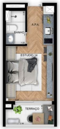 Imagem Studio com 1 Quarto à Venda, 36 m² em Vila Madalena - São Paulo