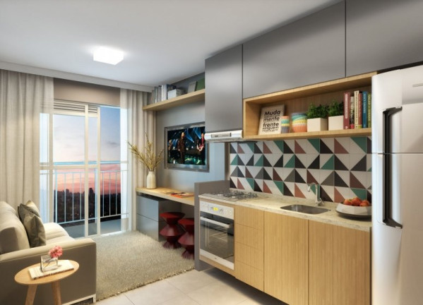 Imagem Apartamento com 1 Quarto à Venda, 28 m² em Vila Palmeiras - São Paulo