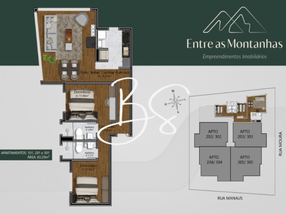 Imagem Apartamento com 2 Quartos à Venda, 83 m² em Moura - Gramado