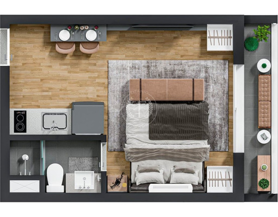 Imagem Apartamento com 1 Quarto à Venda, 25 m² em Pinheiros - São Paulo