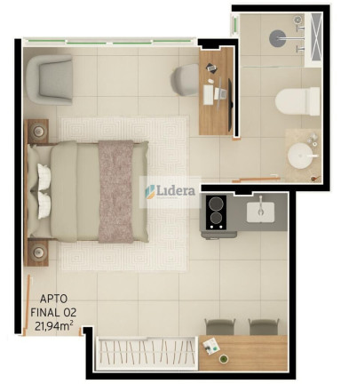 Imagem Flat com 1 Quarto à Venda, 24 m² em Ponta De Campina - Cabedelo