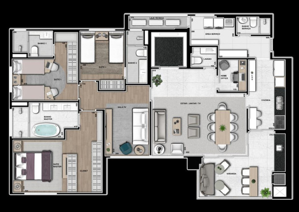 Imagem Apartamento com 3 Quartos à Venda, 179 m² em Zona 01 - Maringá