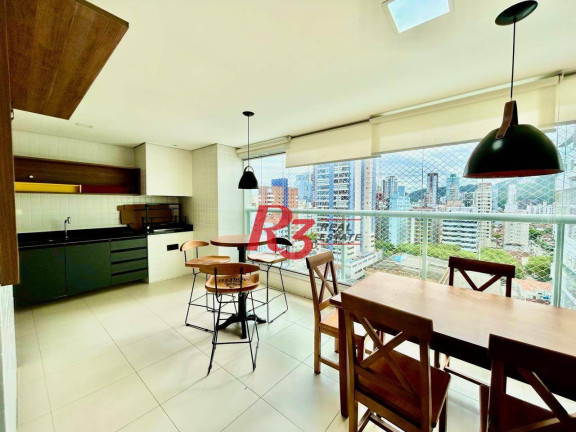 Apartamento com 3 Quartos à Venda, 122 m² em Gonzaga - Santos