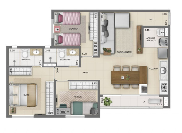 Imagem Apartamento com 2 Quartos à Venda, 61 m² em Setor Coimbra - Goiânia