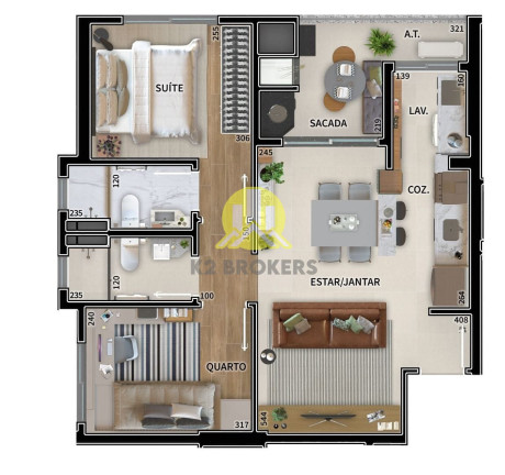 Imagem Apartamento com 2 Quartos à Venda, 62 m² em Novo Mundo - Curitiba Imagem Apartamento com 2 Quartos à Venda, 62 m² em Novo Mundo - Curitiba